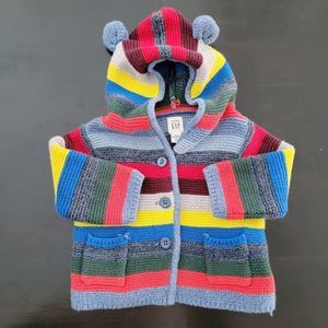 Baby Gap Bear Hooded Sweatshirt 0-3 Months